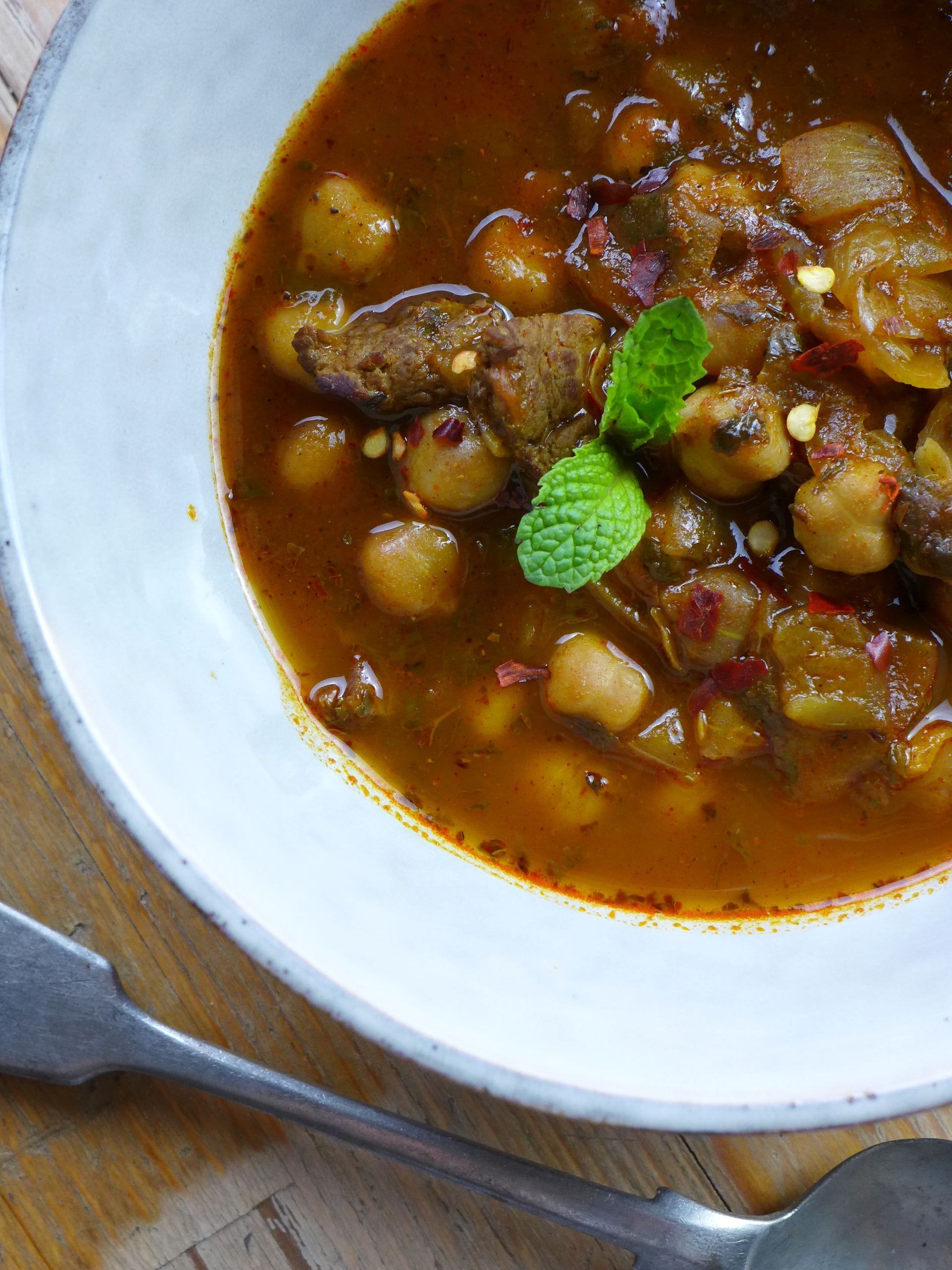 Libyan Chickpea and Lamb Mediterranean Soup